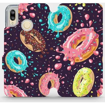 Pouzdro na mobilní telefon Flipové pouzdro Mobiwear - Huawei P20 Lite - VP19S Donutky (Knížkové flip pouzdro, obal, kryt na mobil Huawei P20 Lite - VP19S Donutky, materiál Umělá kůže + TPU - ochrana 360°, stojánek, silikonová vanička, magnetické zavírání)