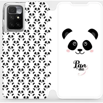 Pouzdro na mobilní telefon Flipové pouzdro Mobiwear - Xiaomi Redmi 10 - M030P Panda Amálka (Knížkové flip pouzdro, obal, kryt na mobil Xiaomi Redmi 10 - M030P Panda Amálka, materiál Umělá kůže + TPU - ochrana 360°, stojánek, silikonová vanička, magnetické zavírání)