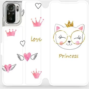 Pouzdro na mobilní telefon Flipové pouzdro Mobiwear - Xiaomi Redmi Note 10S - MH03S Kočička princess (Knížkové flip pouzdro, obal, kryt na mobil Xiaomi Redmi Note 10S - MH03S Kočička princess, materiál Umělá kůže + TPU - ochrana 360°, stojánek, silikonová vanička, magnetické zavírá