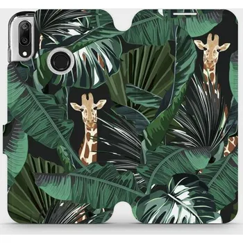 Pouzdro na mobilní telefon Flipové pouzdro Mobiwear - Huawei Y7 2019 - VP06P Žirafky (Knížkové flip pouzdro, obal, kryt na mobil Huawei Y7 2019 - VP06P Žirafky, materiál Umělá kůže + TPU - ochrana 360°, stojánek, silikonová vanička, magnetické zavírání)