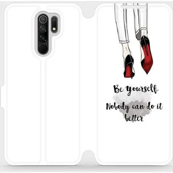 Pouzdro na mobilní telefon Flipové pouzdro Mobiwear - Xiaomi Redmi 9 - M046P Be yourself (Knížkové flip pouzdro, obal, kryt na mobil Xiaomi Redmi 9 - M046P Be yourself, materiál Umělá kůže + TPU - ochrana 360°, stojánek, silikonová vanička, magnetické zavírání)