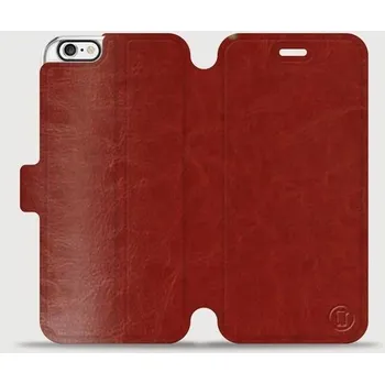 Pouzdro na mobilní telefon Flipové pouzdro Mobiwear - Apple iPhone 6 / iPhone 6s - Hnědé a šedé (Knížkové flip pouzdro, obal, kryt na mobil Apple iPhone 6 / iPhone 6s - Hnědé a šedé, materiál Umělá kůže + TPU - ochrana 360°, stojánek, silikonová vanička, magnetické zavírání)