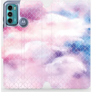 Pouzdro na mobilní telefon Flipové pouzdro Mobiwear - Motorola Moto G60 - MR02S Vodovkové obrazce (Knížkové flip pouzdro, obal, kryt na mobil Motorola Moto G60 - MR02S Vodovkové obrazce, materiál Umělá kůže + TPU - ochrana 360°, stojánek, silikonová vanička, magnetické zavírání)