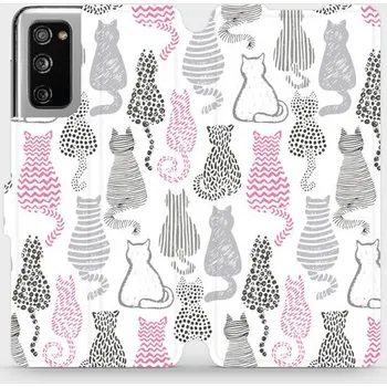 Pouzdro na mobilní telefon Flipové pouzdro Mobiwear - Samsung Galaxy S20 FE - MX01S Kočičí zádíčka (Knížkové flip pouzdro, obal, kryt na mobil Samsung Galaxy S20 FE - MX01S Kočičí zádíčka, materiál Umělá kůže + TPU - ochrana 360°, stojánek, silikonová vanička, magnetické zavírání)