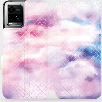 Pouzdro na mobilní telefon Flipové pouzdro Mobiwear - Vivo Y33s - MR02S Vodovkové obrazce (Knížkové flip pouzdro, obal, kryt na mobil Vivo Y33s - MR02S Vodovkové obrazce, materiál Umělá kůže + TPU - ochrana 360°, stojánek, silikonová vanička, magnetické zavírání)