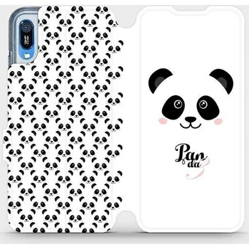 Pouzdro na mobilní telefon Flipové pouzdro Mobiwear - Huawei Y6 2019 - M030P Panda Amálka (Knížkové flip pouzdro, obal, kryt na mobil Huawei Y6 2019 - M030P Panda Amálka, materiál Umělá kůže + TPU - ochrana 360°, stojánek, silikonová vanička, magnetické zavírání)
