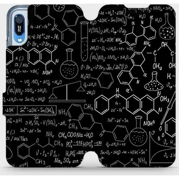 Pouzdro na mobilní telefon Flipové pouzdro Mobiwear - Huawei Y6 2019 - V060P Vzorečky (Knížkové flip pouzdro, obal, kryt na mobil Huawei Y6 2019 - V060P Vzorečky, materiál Umělá kůže + TPU - ochrana 360°, stojánek, silikonová vanička, magnetické zavírání)