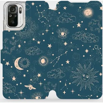 Pouzdro na mobilní telefon Flipové pouzdro Mobiwear - Xiaomi Redmi Note 10s - VP14S Magický vesmír (Knížkové flip pouzdro, obal, kryt na mobil Xiaomi Redmi Note 10s - VP14S Magický vesmír, materiál Umělá kůže + TPU - ochrana 360°, stojánek, silikonová vanička, magnetické zavírání)