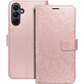 Pouzdro na mobilní telefon Samsung Galaxy A16 / A16 5G - MEZZO Book flip knížkové pouzdro - Růžová mandala (MEZZO Book case for Samsung Galaxy A16 / A16 5G - Růžová mandala)