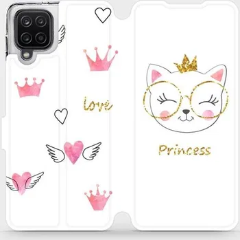 Pouzdro na mobilní telefon Flipové pouzdro Mobiwear - Samsung Galaxy A12 - MH03S Kočička princess (Knížkové flip pouzdro, obal, kryt na mobil Samsung Galaxy A12 - MH03S Kočička princess, materiál Umělá kůže + TPU - ochrana 360°, stojánek, silikonová vanička, magnetické zavírání)