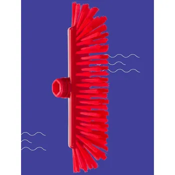 kbelík Kobra Kartáč s bočními štětinami a s průtokem vody Barva: Červená, Délka, velikost: 20 cm