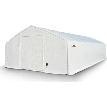 Zahradní stan Plachtová hala šířka: 10 m, délka: 24,4 m, výška: 5,2 m, rozteč oblouků 2,44 m, PVC 900 g/m2 BÍLÁ Dodání za 2 až 3 měsíce: 10% SLEVA