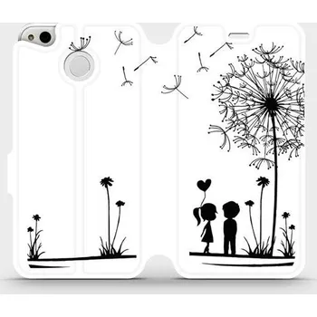 Pouzdro na mobilní telefon Flipové pouzdro Mobiwear - Xiaomi Redmi 4X - MH16P Dvojice s pampeliškou (Knížkové flip pouzdro, obal, kryt na mobil Xiaomi Redmi 4X - MH16P Dvojice s pampeliškou, materiál Umělá kůže + TPU - ochrana 360°, stojánek, silikonová vanička, magnetické zavírání