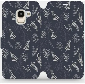 Pouzdro na mobilní telefon Flipové pouzdro Mobiwear - Samsung Galaxy J6 2018 - VP15S Kapradiny (Knížkové flip pouzdro, obal, kryt na mobil Samsung Galaxy J6 2018 - VP15S Kapradiny, materiál Umělá kůže + TPU - ochrana 360°, stojánek, silikonová vanička, magnetické zavírání)
