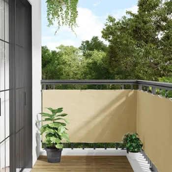 Plot OMAXI Balkonová zástěna krémová 600 x 75 cm PVC 877535