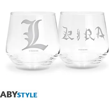 Sklenice Sklenice Death Note - Kira & L Glass Set (2 ks)