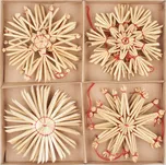 Anděl Přerov, s.ro. Slaměné ozdoby na zavěšení 11cm, 12 ks