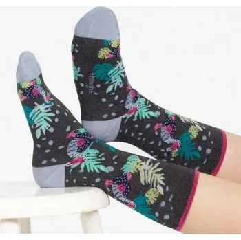Dámské ponožky Bavlněné ponožky Tropical Animal grey 37-40, Thought Fashion UK