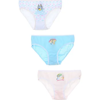 Dámské oblečení Set 3 dívčích bavlněných kalhotek Bluey Velikost: 116