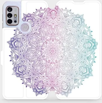 Pouzdro na mobilní telefon Flipové pouzdro Mobiwear - Motorola Moto G10 - M008S Mandala (Knížkové flip pouzdro, obal, kryt na mobil Motorola Moto G10 - M008S Mandala, materiál Umělá kůže + TPU - ochrana 360°, stojánek, silikonová vanička, magnetické zavírání)