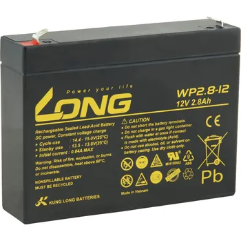 Článková baterie LONG baterie 12V 2,8Ah F1 (WP2.8-12)