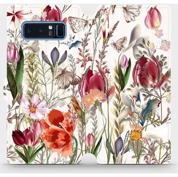 Pouzdro na mobilní telefon Flipové pouzdro Mobiwear - Samsung Galaxy Note 8 - MP01S Rozkvetlá louka (Knížkové flip pouzdro, obal, kryt na mobil Samsung Galaxy Note 8 - MP01S Rozkvetlá louka, materiál Umělá kůže + TPU - ochrana 360°, stojánek, silikonová vanička, magnetické zavírání