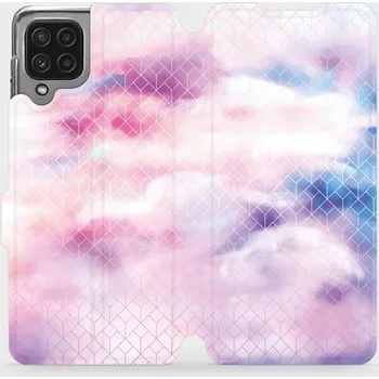 Pouzdro na mobilní telefon Flipové pouzdro Mobiwear - Samsung Galaxy M22 - MR02S Vodovkové obrazce (Knížkové flip pouzdro, obal, kryt na mobil Samsung Galaxy M22 - MR02S Vodovkové obrazce, materiál Umělá kůže + TPU - ochrana 360°, stojánek, silikonová vanička, magnetické zavírání)