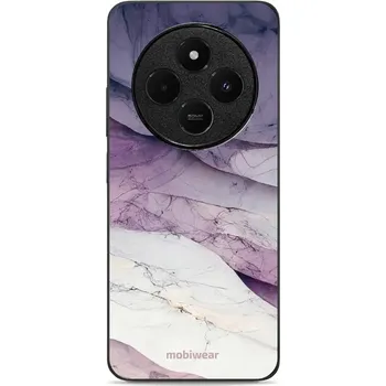 Pouzdro na mobilní telefon Lesklý kryt Mobiwear Glossy - Xiaomi Redmi 14C / Poco C75 - G028G - Bílý a fialový mramor (Prémiové lesklé pouzdro, obal, kryt Mobiwear Glossy na mobil Xiaomi Redmi 14C / Poco C75 - G028G - Bílý a fialový mramor, materiál Plast + TPU silikon - krytí po)
