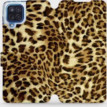 Pouzdro na mobilní telefon Flipové pouzdro Mobiwear - Samsung Galaxy M12 - VA33P Leopardí vzor (Knížkové flip pouzdro, obal, kryt na mobil Samsung Galaxy M12 - VA33P Leopardí vzor, materiál Umělá kůže + TPU - ochrana 360°, stojánek, silikonová vanička, magnetické zavírání)