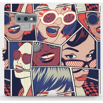 Pouzdro na mobilní telefon Flipové pouzdro Mobiwear - Samsung Galaxy Note 9 - VP18P Komiks (Knížkové flip pouzdro, obal, kryt na mobil Samsung Galaxy Note 9 - VP18P Komiks, materiál Umělá kůže + TPU - ochrana 360°, stojánek, silikonová vanička, magnetické zavírání)