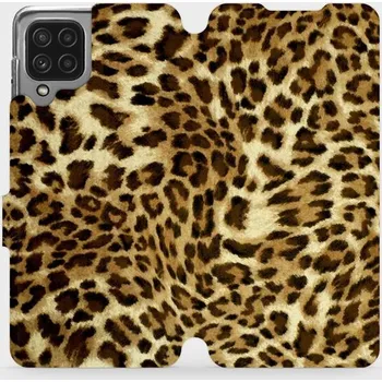 Pouzdro na mobilní telefon Flipové pouzdro Mobiwear - Samsung Galaxy A22 4G - VA33P Leopardí vzor (Knížkové flip pouzdro, obal, kryt na mobil Samsung Galaxy A22 4G - VA33P Leopardí vzor, materiál Umělá kůže + TPU - ochrana 360°, stojánek, silikonová vanička, magnetické zavírání)