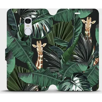 Pouzdro na mobilní telefon Flipové pouzdro Mobiwear - Xiaomi Redmi Note 4 Global - VP06P Žirafky (Knížkové flip pouzdro, obal, kryt na mobil Xiaomi Redmi Note 4 Global - VP06P Žirafky, materiál Umělá kůže + TPU - ochrana 360°, stojánek, silikonová vanička, magnetické zavírání)