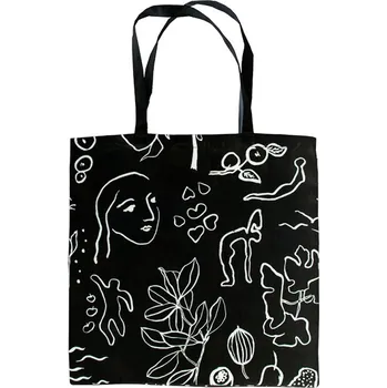 Saana ja Olli Konopná taška Onnenmaa 46×46, černo-bílá