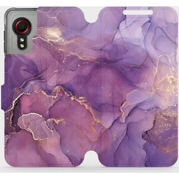 Pouzdro na mobilní telefon Flipové pouzdro Mobiwear - Samsung Galaxy Xcover 5 - VP20S Fialový mramor (Knížkové flip pouzdro, obal, kryt na mobil Samsung Galaxy Xcover 5 - VP20S Fialový mramor, materiál Umělá kůže + TPU - ochrana 360°, stojánek, silikonová vanička, magnetické zavírá