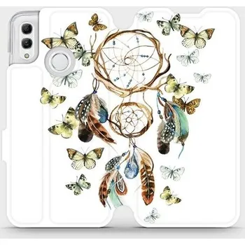 Pouzdro na mobilní telefon Flipové pouzdro Mobiwear - Honor 10 Lite - M001P Lapač a motýlci (Knížkové flip pouzdro, obal, kryt na mobil Honor 10 Lite - M001P Lapač a motýlci, materiál Umělá kůže + TPU - ochrana 360°, stojánek, silikonová vanička, magnetické zavírání)