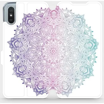 Pouzdro na mobilní telefon Flipové pouzdro Mobiwear - Xiaomi Redmi 9A / 9AT - M008S Mandala (Knížkové flip pouzdro, obal, kryt na mobil Xiaomi Redmi 9A / 9AT - M008S Mandala, materiál Umělá kůže + TPU - ochrana 360°, stojánek, silikonová vanička, magnetické zavírání)