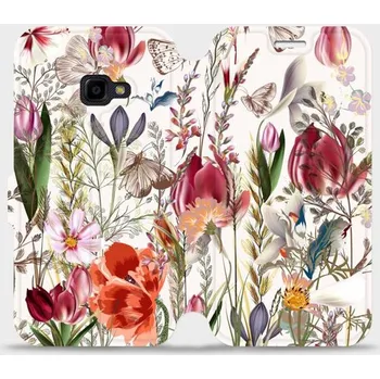 Pouzdro na mobilní telefon Flipové pouzdro Mobiwear - Samsung Galaxy Xcover 4 - MP01S Rozkvetlá louka (Knížkové flip pouzdro, obal, kryt na mobil Samsung Galaxy Xcover 4 - MP01S Rozkvetlá louka, materiál Umělá kůže + TPU - ochrana 360°, stojánek, silikonová vanička, magnetické)