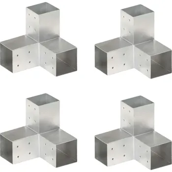 Plot OMAXI Trámová spojka 4 ks ve tvaru Y pozinkovaný kov 81 x 81 mm 833880