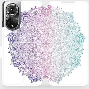 Pouzdro na mobilní telefon Flipové pouzdro Mobiwear - Honor 50 - M008S Mandala (Knížkové flip pouzdro, obal, kryt na mobil Honor 50 - M008S Mandala, materiál Umělá kůže + TPU - ochrana 360°, stojánek, silikonová vanička, magnetické zavírání)