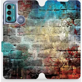 Pouzdro na mobilní telefon Flipové pouzdro Mobiwear - Motorola Moto G60 - V061P Zeď (Knížkové flip pouzdro, obal, kryt na mobil Motorola Moto G60 - V061P Zeď, materiál Umělá kůže + TPU - ochrana 360°, stojánek, silikonová vanička, magnetické zavírání)