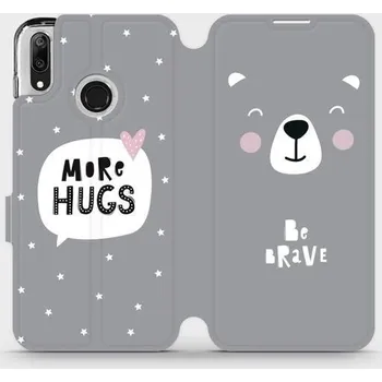 Pouzdro na mobilní telefon Flipové pouzdro Mobiwear - Huawei Y7 2019 - MH06P Be brave - more hugs (Knížkové flip pouzdro, obal, kryt na mobil Huawei Y7 2019 - MH06P Be brave - more hugs, materiál Umělá kůže + TPU - ochrana 360°, stojánek, silikonová vanička, magnetické zavírání)