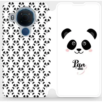Pouzdro na mobilní telefon Flipové pouzdro Mobiwear - Nokia 5.4 - M030P Panda Amálka (Knížkové flip pouzdro, obal, kryt na mobil Nokia 5.4 - M030P Panda Amálka, materiál Umělá kůže + TPU - ochrana 360°, stojánek, silikonová vanička, magnetické zavírání)