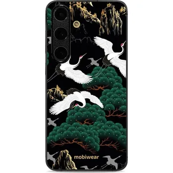 Pouzdro na mobilní telefon Lesklý kryt Mobiwear Glossy - Samsung Galaxy S24 FE - G042G - Jeřábi (Prémiové lesklé pouzdro, obal, kryt Mobiwear Glossy na mobil Samsung Galaxy S24 FE - G042G - Jeřábi, materiál Plast + TPU silikon - krytí po všech stranách, neošoupatelný potisk, tenké)