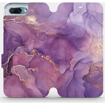 Pouzdro na mobilní telefon Flipové pouzdro Mobiwear - Honor 10 - VP20S Fialový mramor (Knížkové flip pouzdro, obal, kryt na mobil Honor 10 - VP20S Fialový mramor, materiál Umělá kůže + TPU - ochrana 360°, stojánek, silikonová vanička, magnetické zavírání)