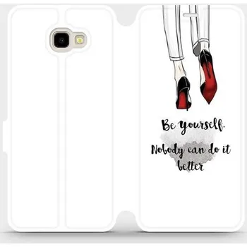 Pouzdro na mobilní telefon Flipové pouzdro Mobiwear - Samsung Galaxy J4 Plus 2018 - M046P Be yourself (Knížkové flip pouzdro, obal, kryt na mobil Samsung Galaxy J4 Plus 2018 - M046P Be yourself, materiál Umělá kůže + TPU - ochrana 360°, stojánek, silikonová vanička, magnetické)