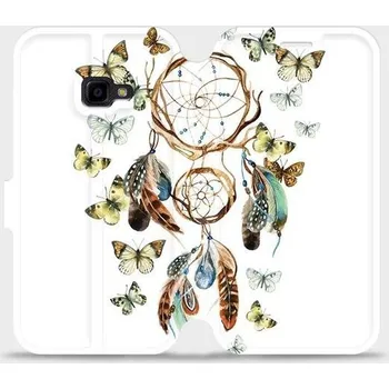 Pouzdro na mobilní telefon Flipové pouzdro Mobiwear - Samsung Xcover 4 - M001P Lapač a motýlci (Knížkové flip pouzdro, obal, kryt na mobil Samsung Xcover 4 - M001P Lapač a motýlci, materiál Umělá kůže + TPU - ochrana 360°, stojánek, silikonová vanička, magnetické zavírání)