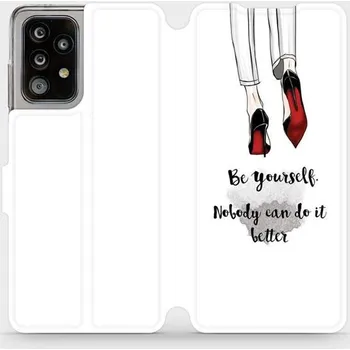 Pouzdro na mobilní telefon Flipové pouzdro Mobiwear - Samsung Galaxy A52 5G / A52s 5G - M046P Be yourself (Knížkové flip pouzdro, obal, kryt na mobil Samsung Galaxy A52 5G / A52s 5G - M046P Be yourself, materiál Umělá kůže + TPU - ochrana 360°, stojánek, silikonová vanička,)