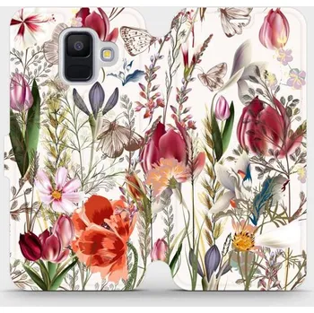 Pouzdro na mobilní telefon Flipové pouzdro Mobiwear - Samsung Galaxy A6 2018 - MP01S Rozkvetlá louka (Knížkové flip pouzdro, obal, kryt na mobil Samsung Galaxy A6 2018 - MP01S Rozkvetlá louka, materiál Umělá kůže + TPU - ochrana 360°, stojánek, silikonová vanička, magnetické zavírá