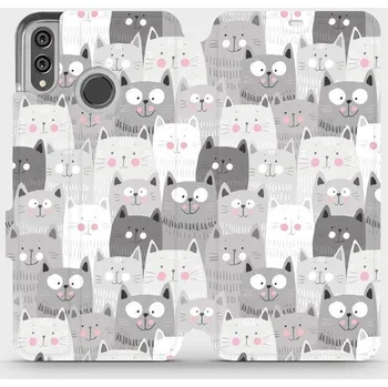 Pouzdro na mobilní telefon Flipové pouzdro Mobiwear - Honor 8X - M099P Kočičky (Knížkové flip pouzdro, obal, kryt na mobil Honor 8X - M099P Kočičky, materiál Umělá kůže + TPU - ochrana 360°, stojánek, silikonová vanička, magnetické zavírání)