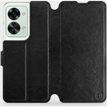 Pouzdro na mobilní telefon Flipové pouzdro Mobiwear - OnePlus Nord 2T 5G - Černé a šedé (Knížkové flip pouzdro, obal, kryt na mobil OnePlus Nord 2T 5G - Černé a šedé, materiál Umělá kůže + TPU - ochrana 360°, stojánek, silikonová vanička, magnetické zavírání)